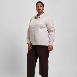 NWT Universal Standard Canna Button-Down Shirt in Lilac, S (14-16)